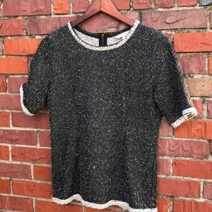 CAbi Short Sleeve Grey Shell Medium